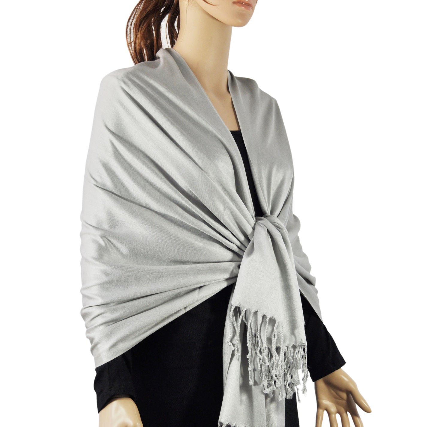 Satin Solid Pashmina