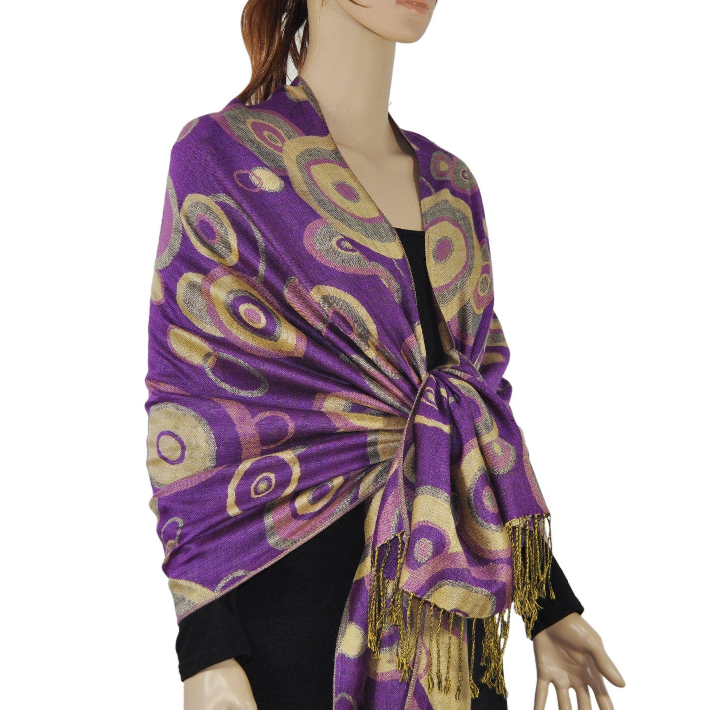 Multi-Colored Circle Pashmina