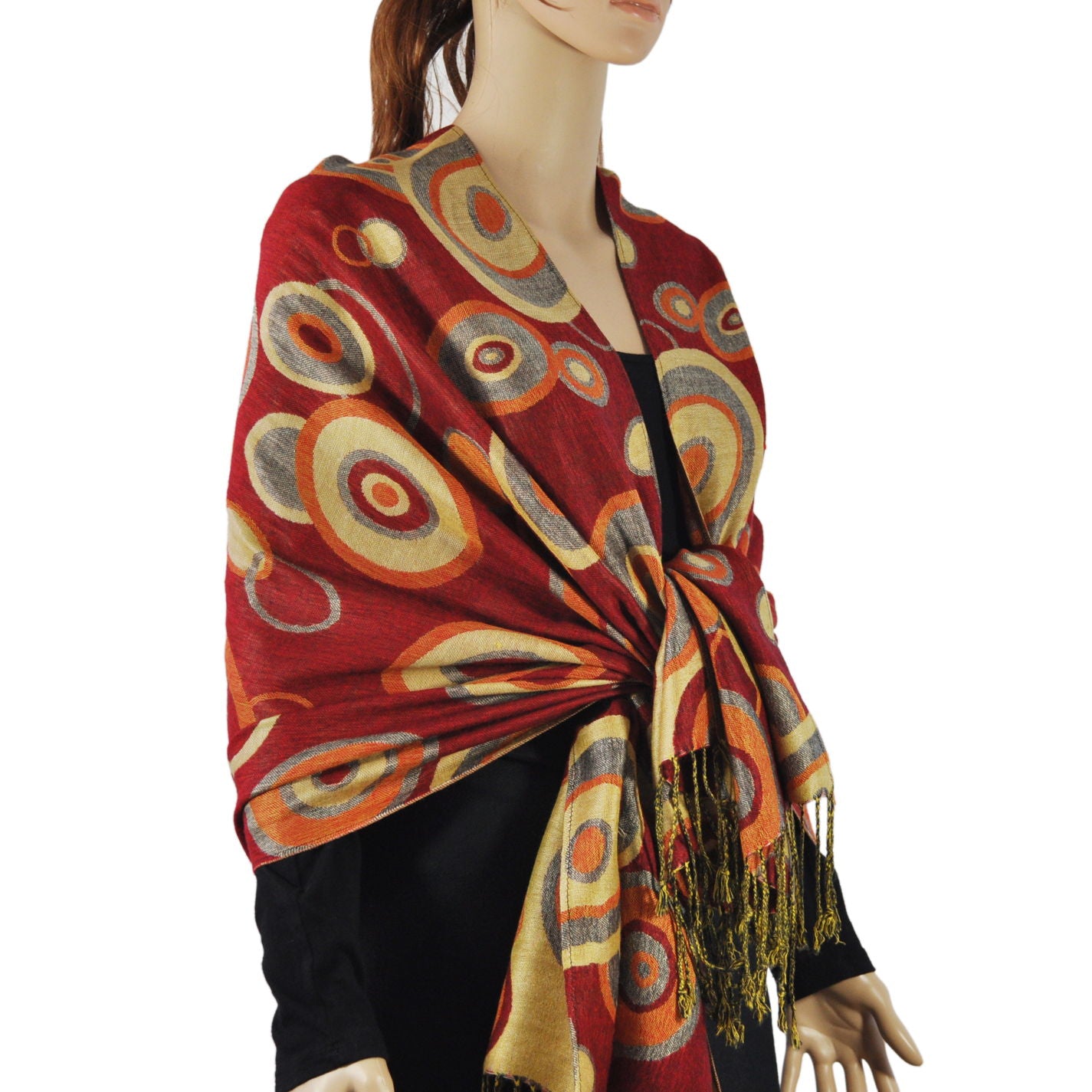 Multi-Colored Circle Pashmina