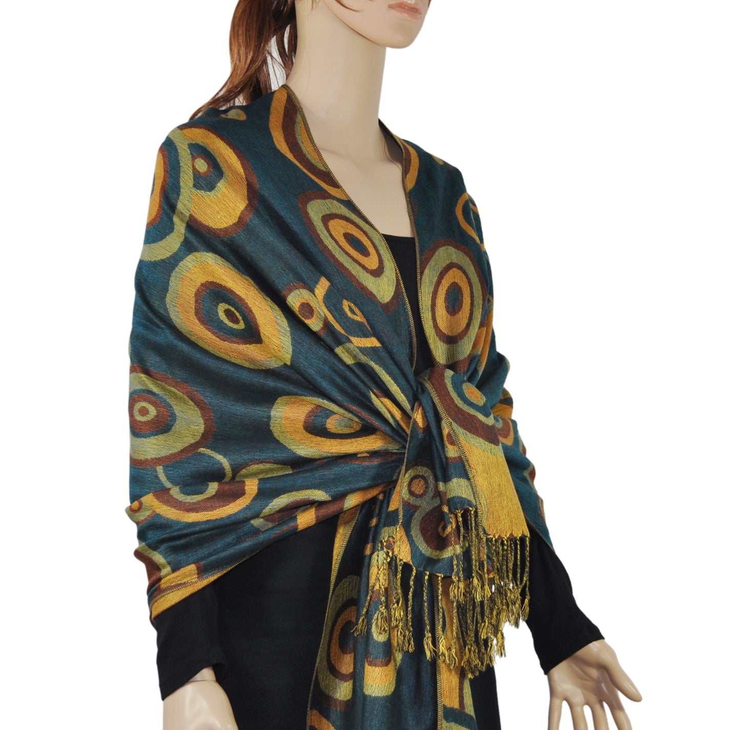 Multi-Colored Circle Pashmina