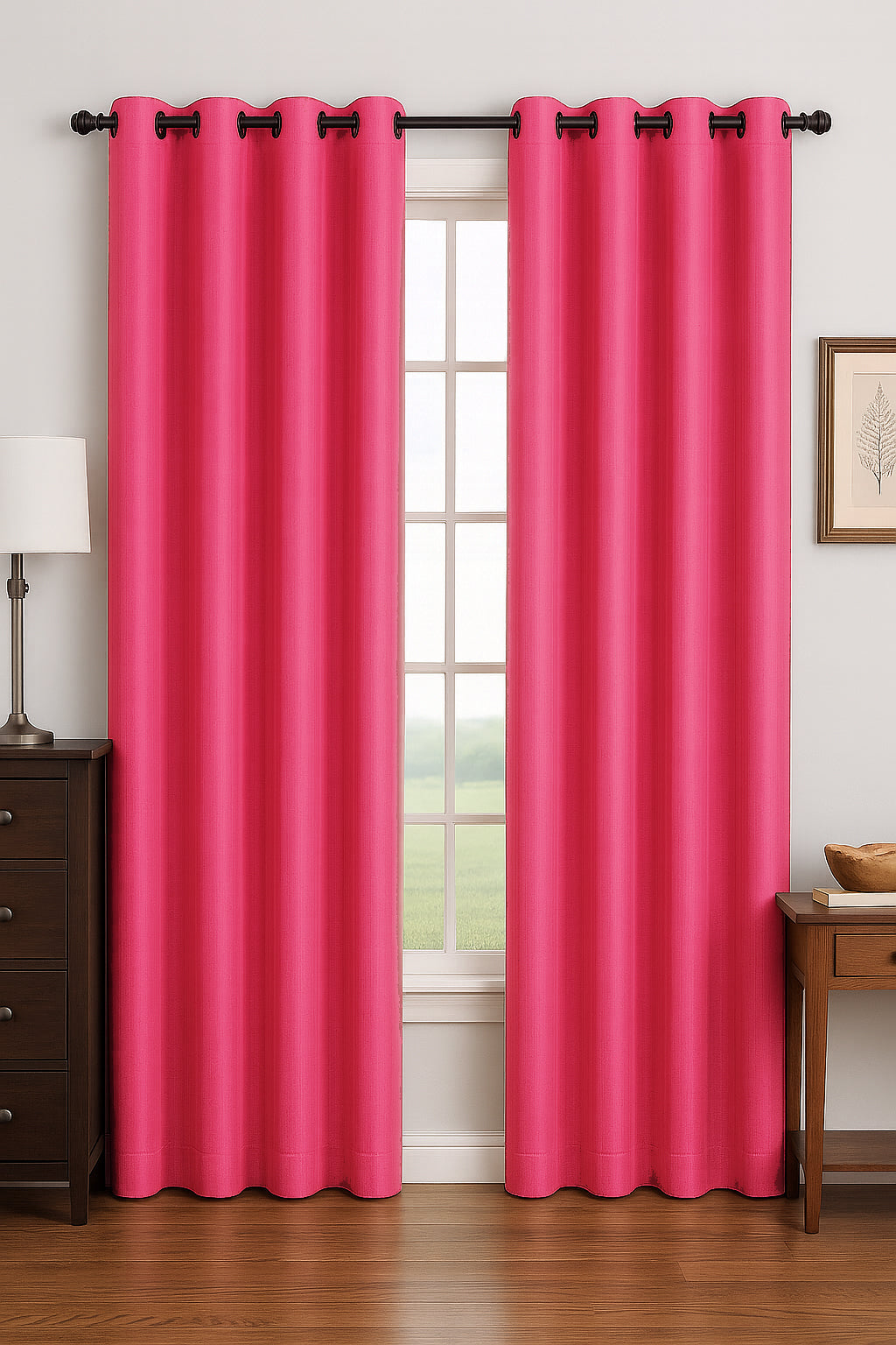 Luxury Glow Faux Silk Curtain Pane, 8 Grommets, Elegant & Light Blocking